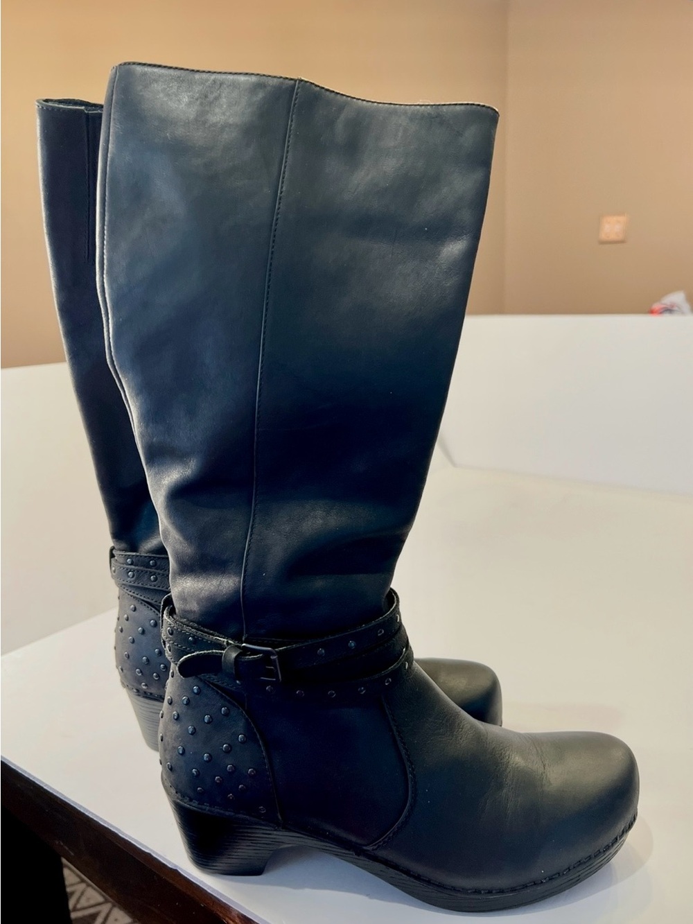 DANSKO Myra Black Studded Mid-Calf Women's Boot - Picture 5 of 16